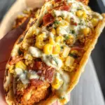 Fried Chicken Street Corn Taco with Jalapeno Lime Ranch