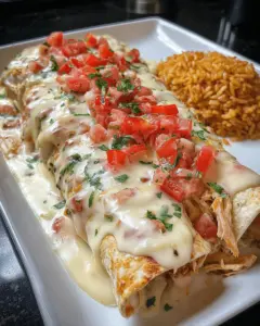 Queso Chicken Enchiladas