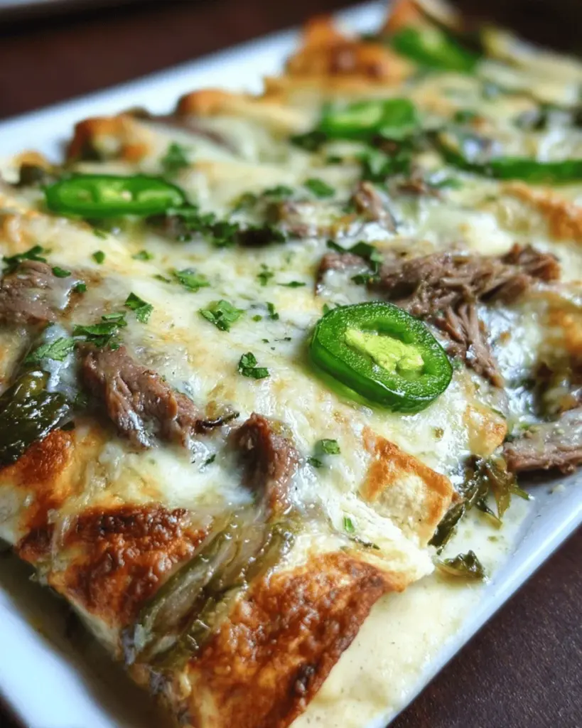 Steak Enchiladas with Jalapeño Cilantro Cream Sauce