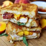 Honey Peach White Cheddar Grilled Cheese Sandwich