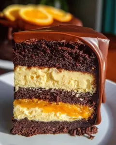 Chocolate Orange Cheesecake Layer Cake