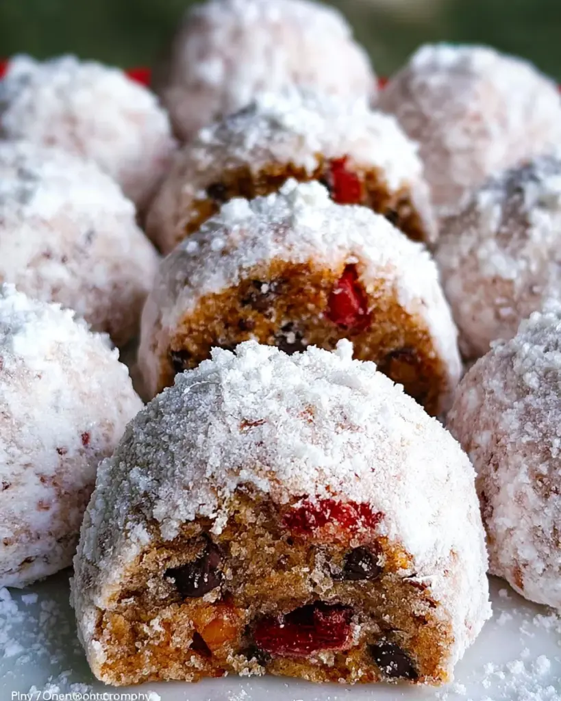 Cherry Snowball Cookies