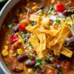 Crockpot Vegetarian Tortilla Soup