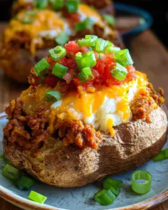 Double Stuffed Taco Potatoes