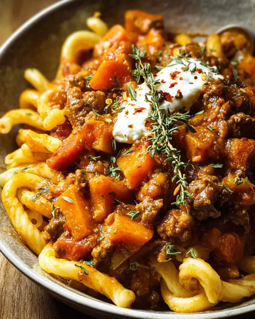 Pumpkin Beef Bolognese