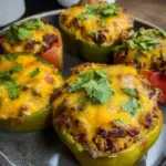 Air Fryer Cheesy Taco Stuffed Peppers