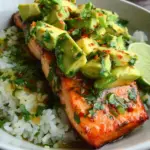 Avocado Salmon Rice Bowl Recipe
