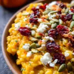 Baked Pumpkin Goat Cheese Risotto
