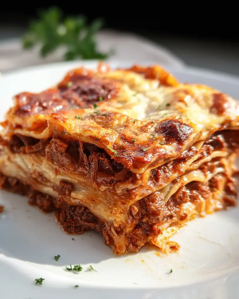 Beef Short Rib Ragu Lasagna with Béchamel Sauce