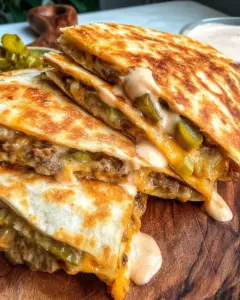 Cheeseburger Quesadillas with Burger Sauce