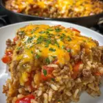 Cheesy Beef Enchilada Rice