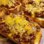 Cheesy Sloppy Joe Garlic Toast
