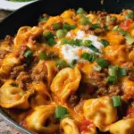 Cheesy Taco Tortellini Skillet