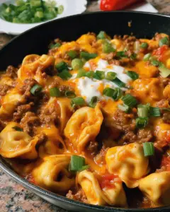 Cheesy Taco Tortellini Skillet