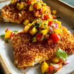 Coconut Crusted Fish with Mango Salsa
