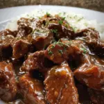 Crockpot Beef Tips & Gravy