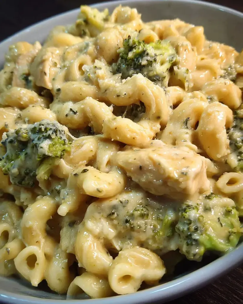 Crockpot Chicken Broccoli Mac and Cheese