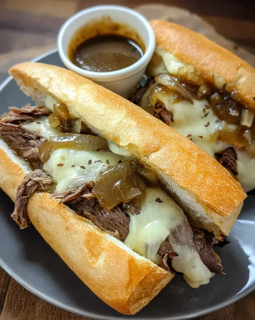 Crockpot French Dip Sandwiches