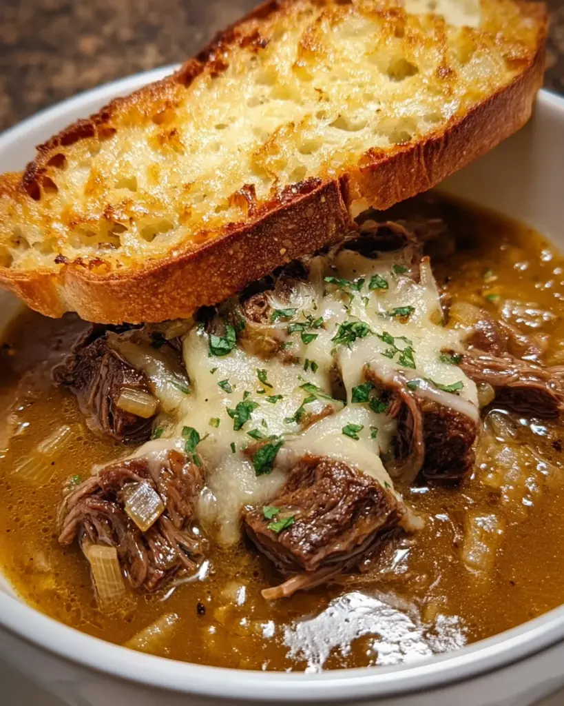 French Onion Beef Short Rib Soup