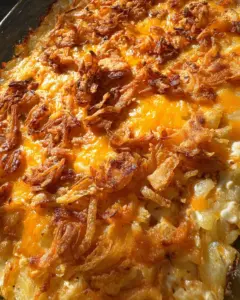 French Onion Chicken Hashbrown Casserole