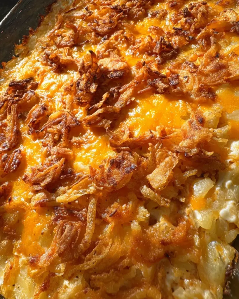 French Onion Chicken Hashbrown Casserole