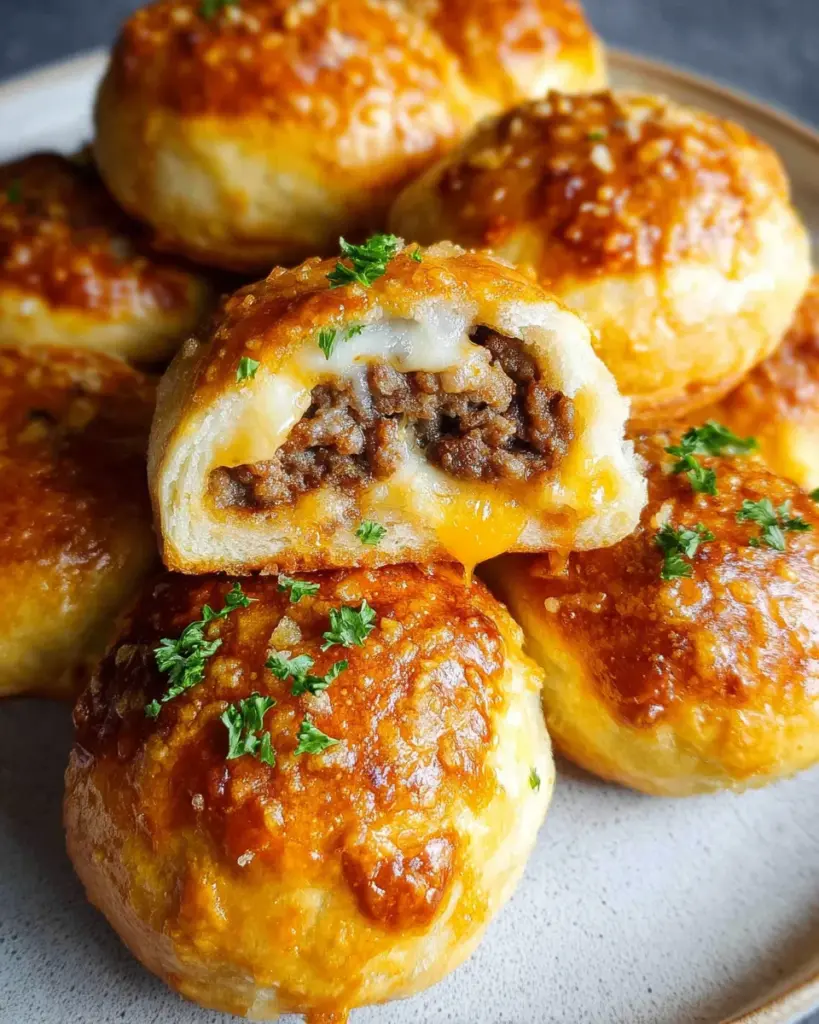 Garlic Parmesan Cheeseburger Bombs Recipe