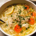 Lemon Chicken Orzo Soup
