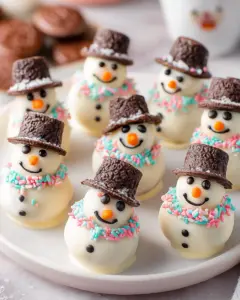 Melted Snowman Oreo Balls