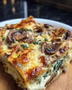 Mushroom and Spinach Lasagna with Béchamel Sauce