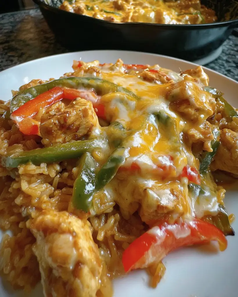Queso Chicken Fajita Skillet