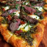 Skirt Steak and Chimichurri Pizza