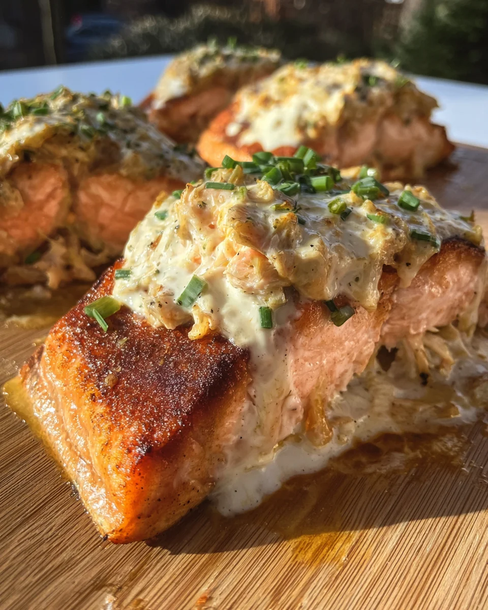 Smoked Crab Stuffed Salmon
