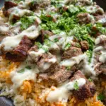 Steak Cheese and Rice
