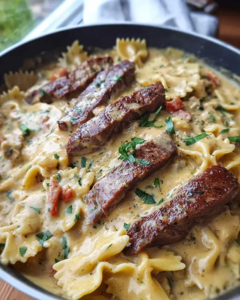 Steak Pasta Alfredo