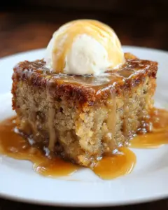 Sticky Banana Bread Pudding Cake