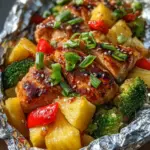 Teriyaki Chicken and Pineapple Foil Packets