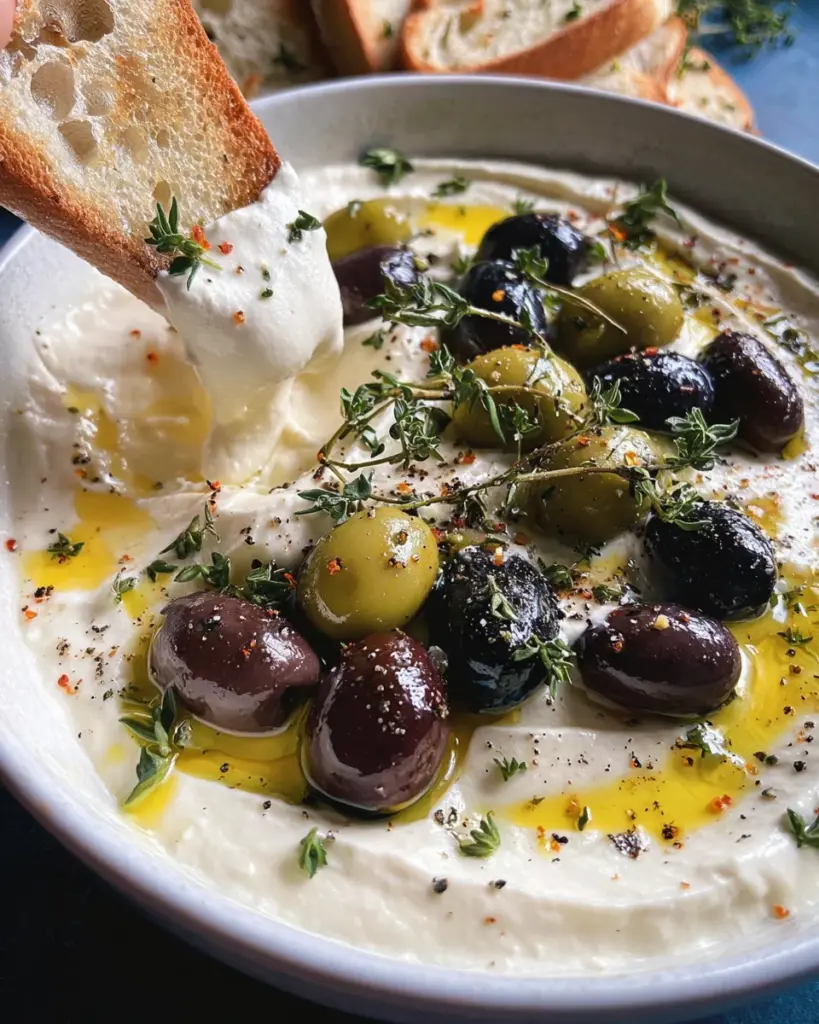 Whipped Feta & Roasted Olives Recipe