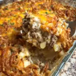 Cheesy French Onion Hamburger Casserole