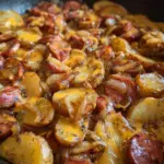 Cheesy Smoked Sausage and Potatoes Skillet