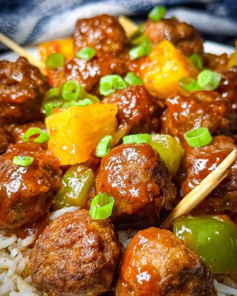 Crockpot Hawaiian Meatballs