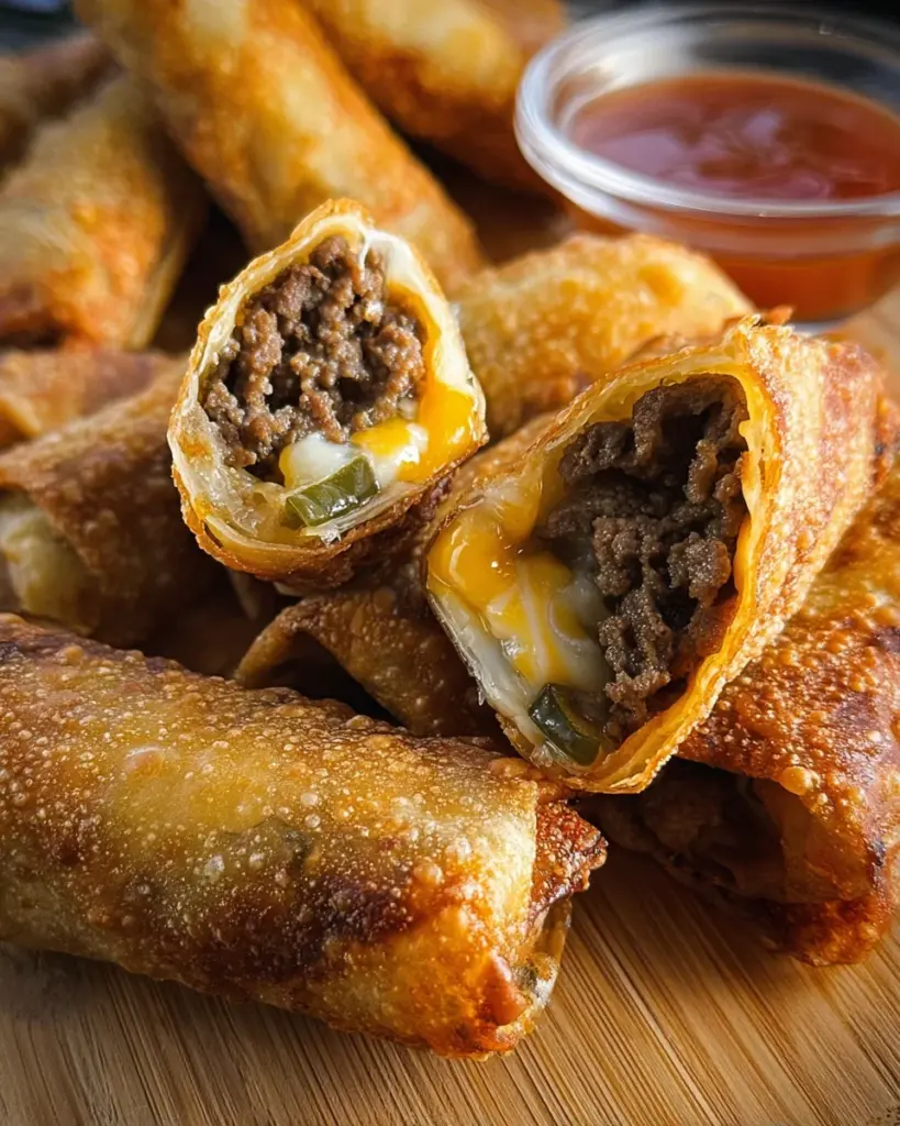 Cheeseburger Spring Rolls