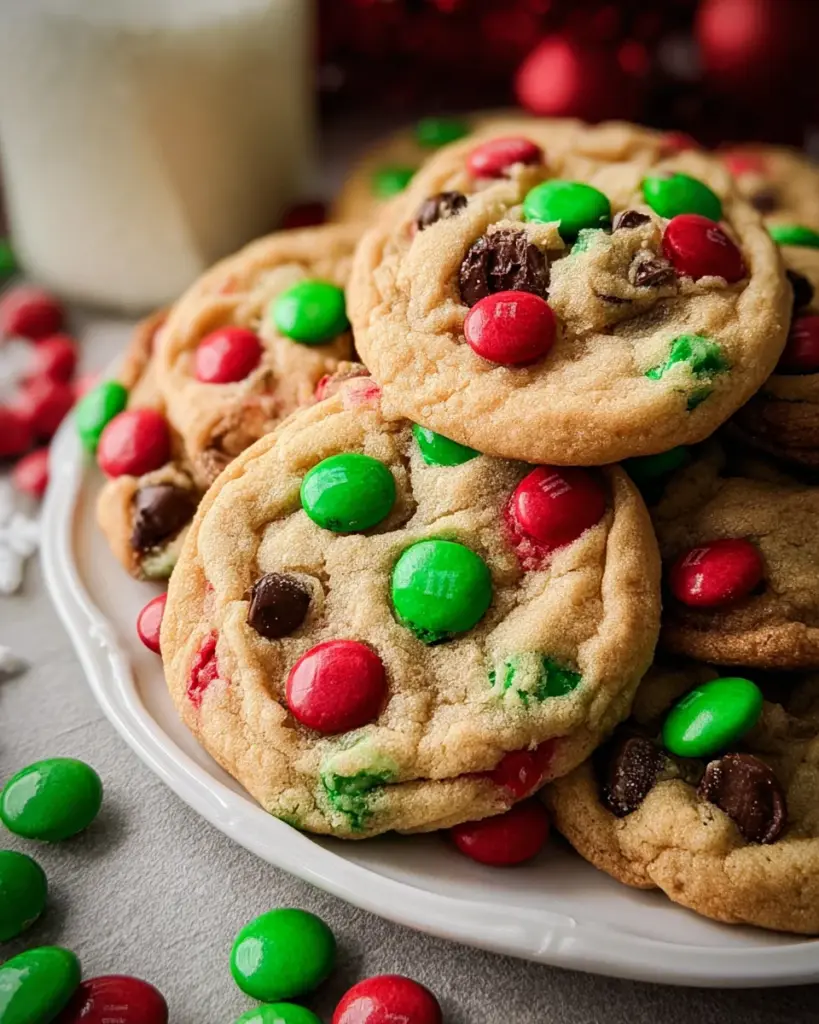 Christmas M&M Cookies