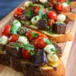 Grilled Steak and Tomato Crostini