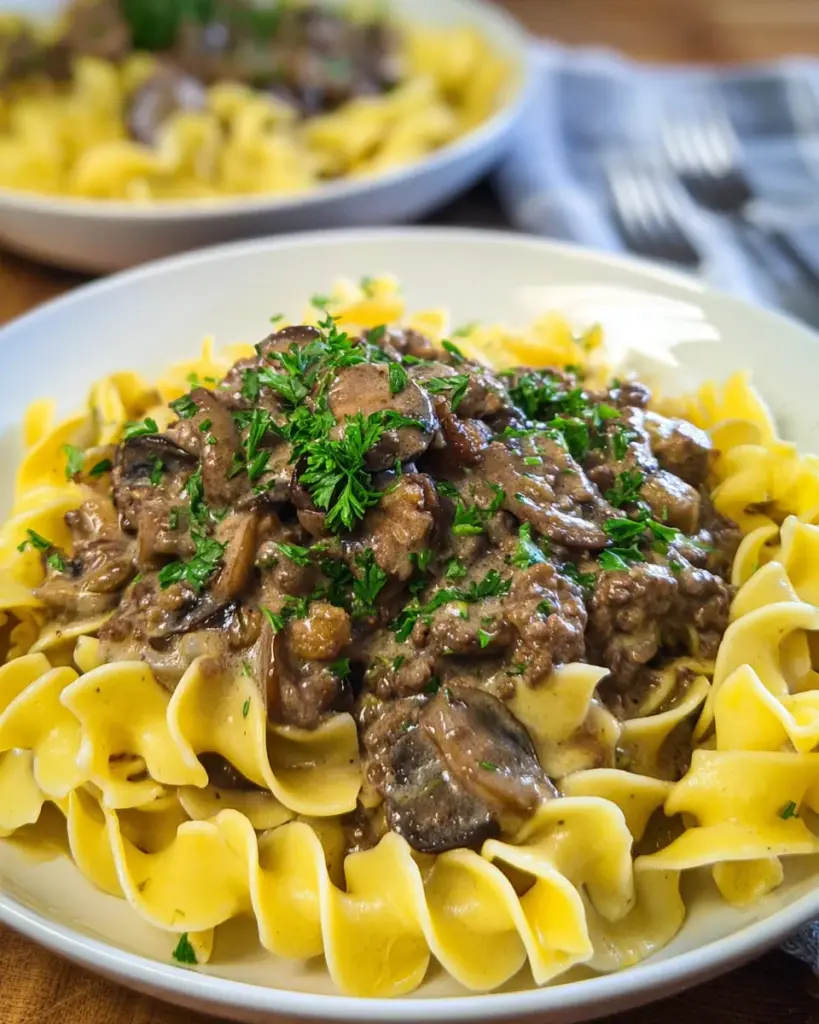 Ground Beef Stroganoff