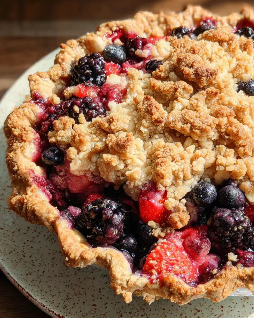 Mixed Berry Rhubarb Pie