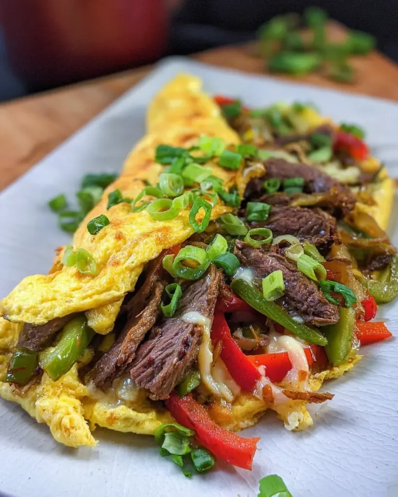 Philly Cheesesteak Omelet