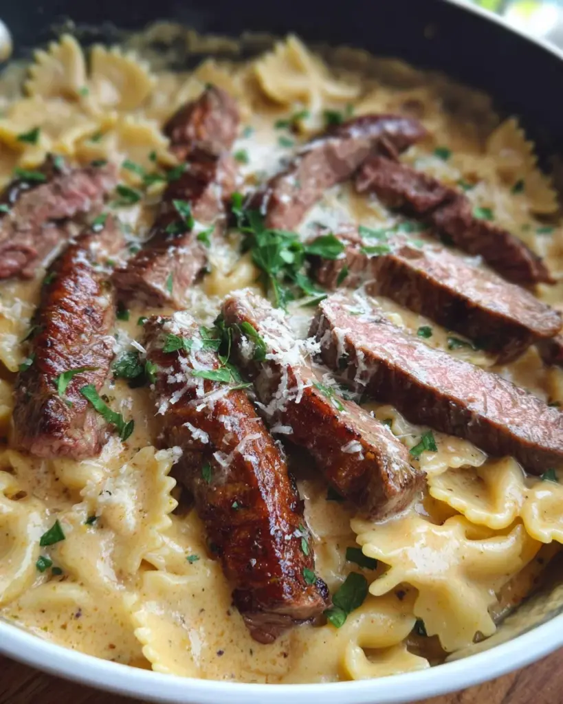 Steak Pasta Alfredo