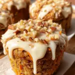 Carrot Cake Muffins with Cream Cheese Glaze