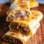 Garlic Butter Cheeseburger Roll Up