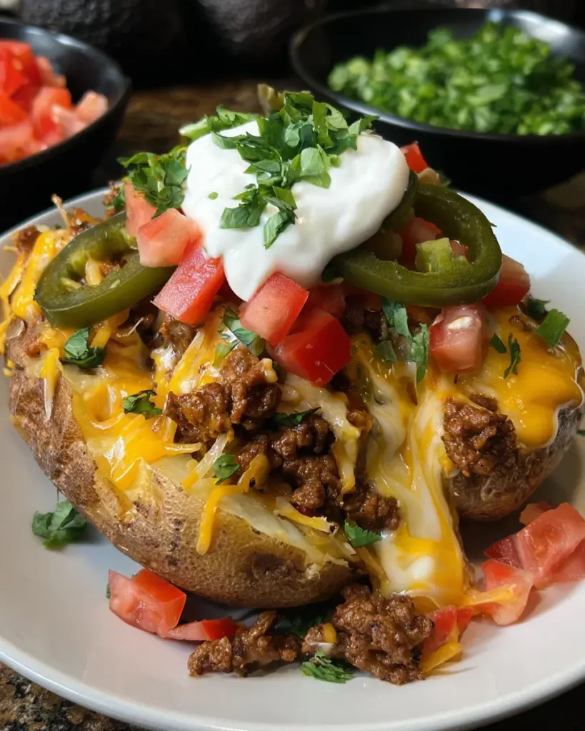 Taco Stuffed Baked Potatoes